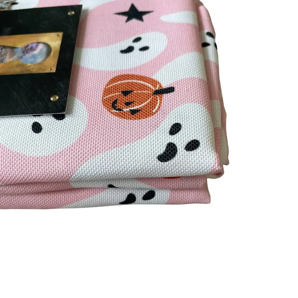 Cynthia Rowley Halloween PINK GHOST Dinner Napkins 18x18 Set of 6 Spooky NEW